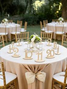 10 20 Pieces Rustic Artificial Wood Number Place Card Holders Size 1 20 Reusable Table Number Stands For Wedding Birthday Anniversary Graduation Party Home Decor Summer Gift Beach Back To School Room Decoration - one size fits all - View 3