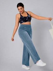Flexra Plus Size Soft Medium Blue Wash Stretch Denim Jeans - Light Wash - View 5