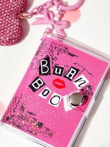 Mean Girls | SHEIN Pink Heart Card Pendant Kerings Bag Kechains - Pink - View 5
