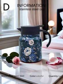 1 chiếc 27 Oz/33 Oz, Ấm đun nước pha trà trang trí họa tiết đơn giản, Ấm đun nước cách nhiệt cho văn phòng trong nhà và tại nhà, Ấm đun nước pha trà trắng cũ dung tích lớn, Cách nhiệt hai lớp, Thiết kế có thể đảo ngược, Có thể giặt bằng máy, Thích hợp cho văn phòng tại nhà, Giải trí tại văn phòng, Cắm trại, v.v. - Nhiều màu - Xem 24