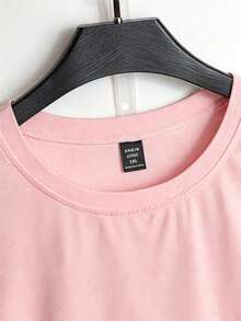 SHEIN Clasi 歐美大尺碼女款印花短袖夏季上衣 - 彩色 - 查看 4