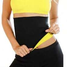 Sweat Waist Trainer Women Sports Tummy Control Belt Fitness Slim Waist Wrap - Black - View 8