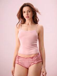 Bonmuse 3pcs Cute & Modest Floral Print Mid-Waist Simple Women's Panties - Multicolor - View 3