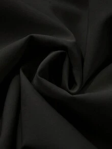Al Najma Abaya elegante para mujer con bloques de color, borde de concha, decoración de lazo y apertura frontal - Blanco y Negro - Ver 8