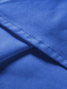 Manfinity Mode Men's Minimalist Print Short Sleeve Shirt, Formal - Royal Blue - View 7