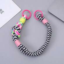 Creative Colorful Woven Short Mobile Phone Lanyard, Handheld Wrist Strap, Cotton Double-Strand, Sturdy Anti-Loss Clip Phone Chain - Multicolor - View 3