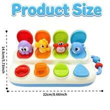 MINKOJA Hide And Seek Button Box Toy With Duck,Ocean And Object Sensor Switches - Durable ABS Resin Early Learning Toy For Kids, Enhances Fine Motor Skills And Hand-Eye Coordination, Toddler Toy - Multicolor - View 6