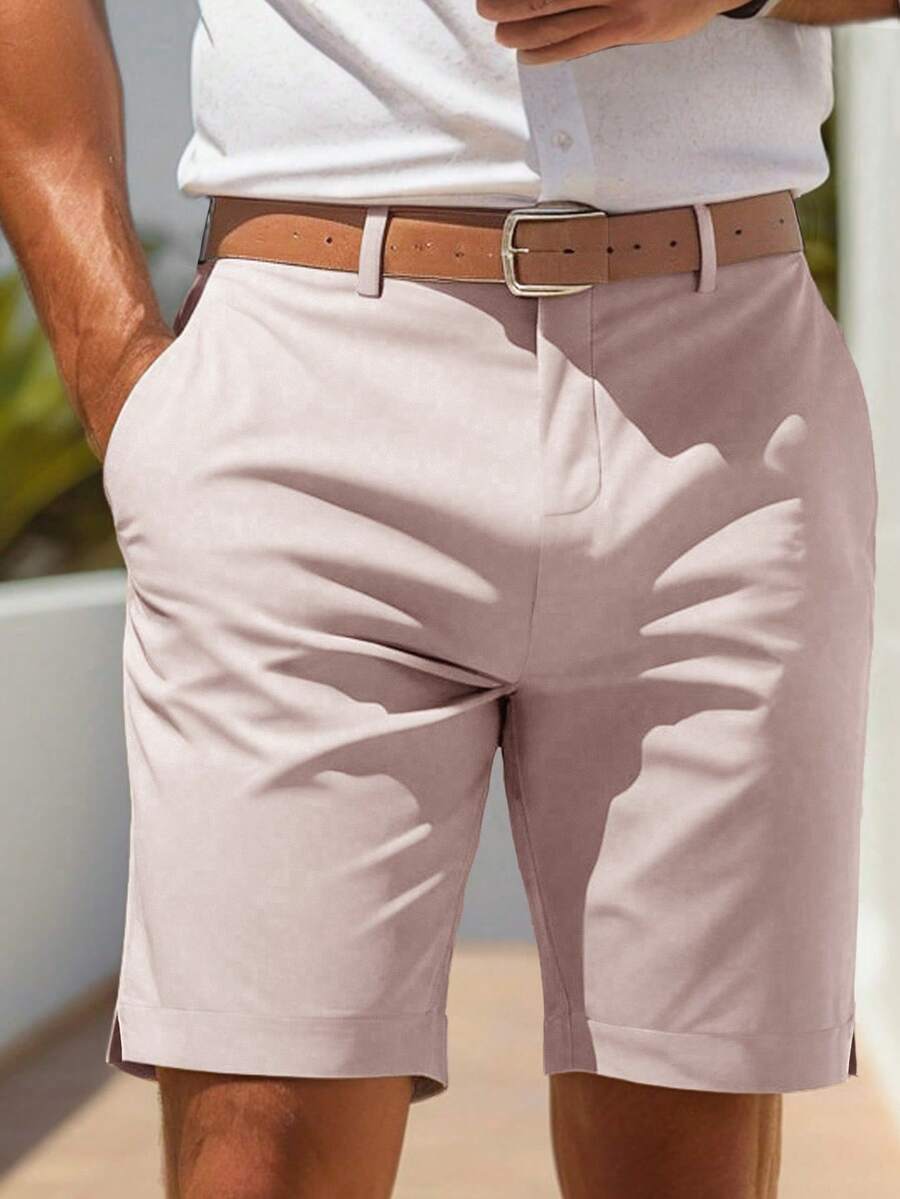 Manfinity Homme Pantalones cortos casuales rosas para hombres - Rosa - Ver 1