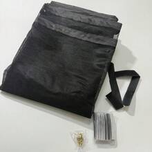 6款新尺寸磁吸門簾 防蟲/防蚊/防塵/防蠅網 自動閉合 裝飾門用 1片裝 - 黑色1件 - 查看 8