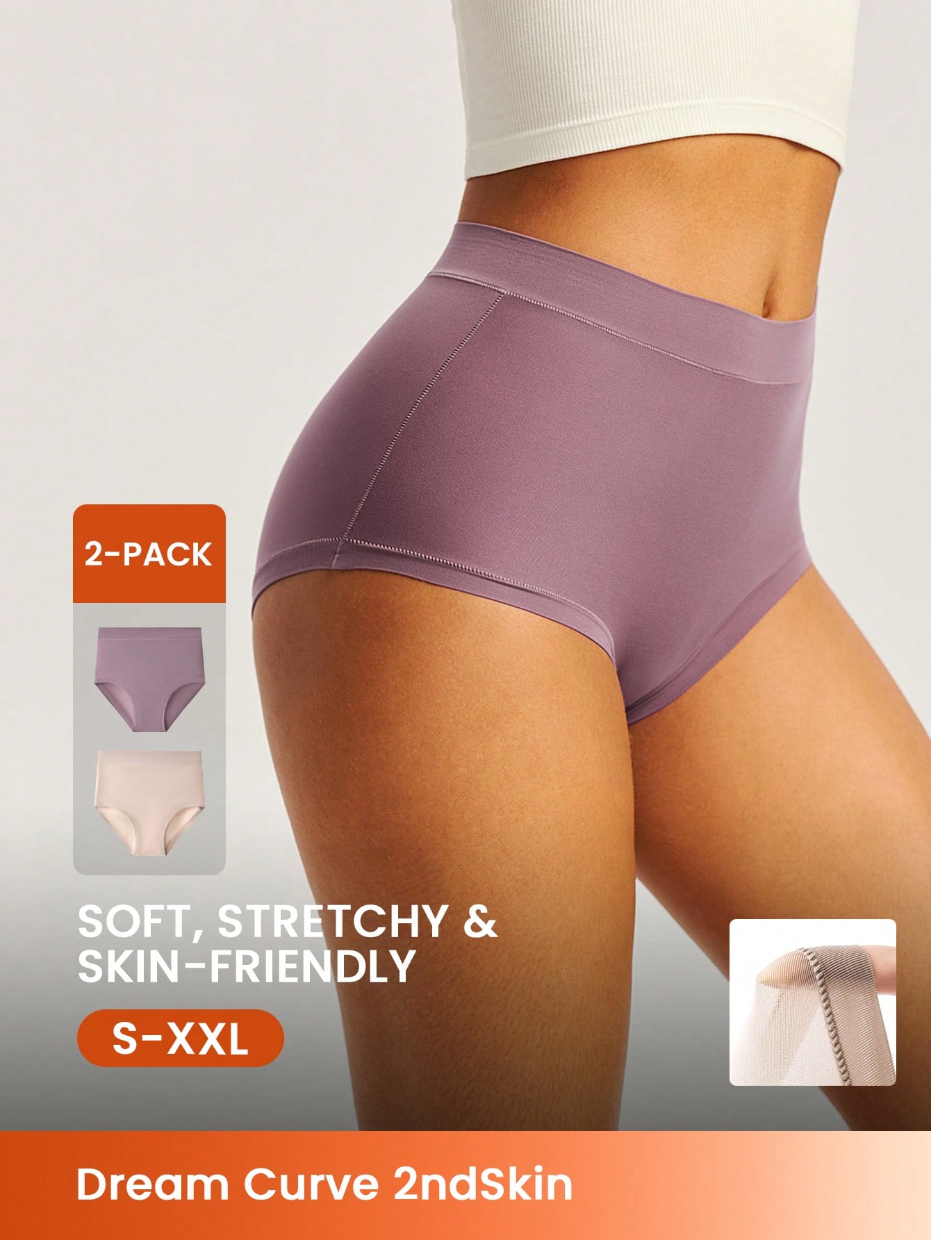 2-Pack Mid-Waist Briefs Underwear｜luvlette