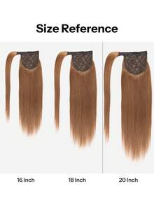Pony Tails Real Hair Extension Medium Auburn Straight Ponytail Extension Human Hair Invisible Wrap Around Ponytail Human Hair For Women Daily Work - S30 - View 6