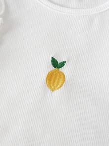 SHEIN 少女夏季休閒荷葉邊背心上衣 - 彩色 - 查看 8