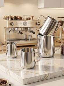 Teko Pembuih Susu Stainless Steel untuk Seni Kopi, Perlengkapan Sekolah, Kembali ke Sekolah - Perak - View 6