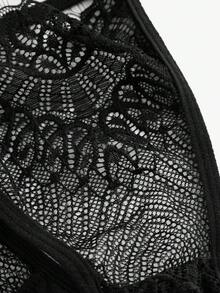 Bisouelle Rhinestone Studded Sexy G-String, Rave - Black - View 6