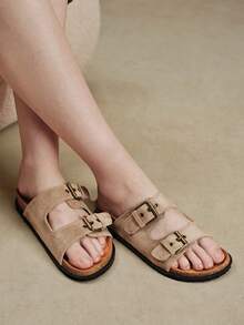Solecia Sandalias casuales versátiles de moda para viajes diarios de las mujeres - Gris - Ver 6