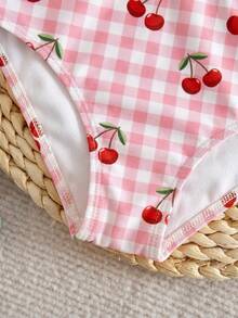 SHEIN Traje de baño de una pieza para niña bebé, traje de baño de poliéster lindo adecuado para nadar en verano, traje de baño casual colorido y de moda para niñas jóvenes, traje de baño de una pieza blanco con volantes para niñas, traje de baño blanco con volantes para niña bebé, traje de baño para niñas con volantes de concha marina, traje de baño blanco con volantes para niña bebé, monokini para niñas con ribete de volantes - Multicolor - Ver 4