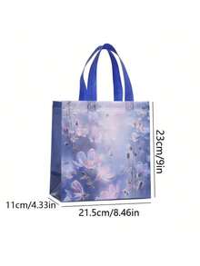 1/4/10/20 Stücke große Kapazität elegante Blumen-Botanik-Malerei-Stil Vliesstoff Polyester Tragetasche Handtasche Party-Gastgeschenk-Geschenktüten für Hochzeit Geburtstag Feier Jahrestag Brautparty langanhaltend modische Einkaufstasche - Mehrfarbig - Übersicht 3