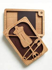 1 pièce Boîte à aiguilles magnétique en bois en forme de machine à coudre, organisateur de rangement durable, décoration rustique, fermeture magnétique, étui porte-aiguilles pour fournitures de couture, salle d'artisanat, voyage, cadeau pour les amateurs de couture, fête des mères, anniversaire, décoration d'intérieur, essentiels de couture, incontournables - A - Voir 3