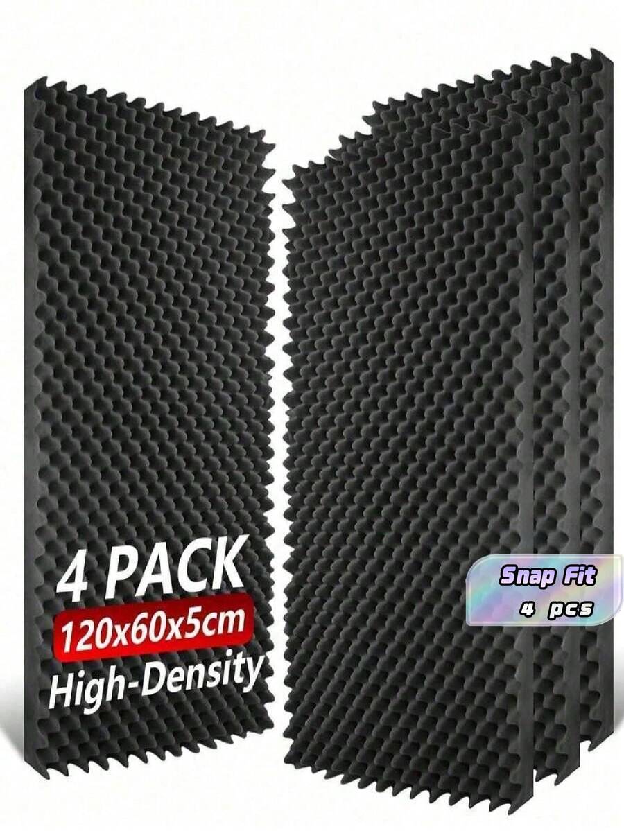 4-Piece Sound Insulation Foam 60 * 120cm Studio Sound Insulation Treatment 3-Color Sound Insulation Sponge Pad High-Density Sound Absorption Material - Multicolor - View 1