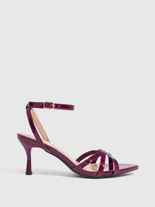 CUCCOO SZL Women Shoes Classic Simple Fashion Sexy Women's High Heels Sandals Strap Cross Strap Combination Banquet Party Dance Women's Shoes Spring Summer Holidays Sexy Wear - Burgundy - View 2
