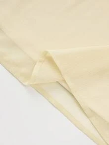 Modelyn Plus Size Summer Casual Elegant Solid Color Off-Shoulder Ruffle Strap Blouse Party Wedding Guest White - Apricot - View 4