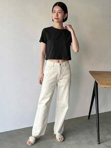 Livesso Camisetas de mujer - Negro - Ver 8