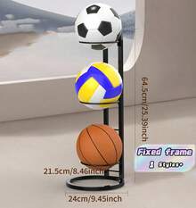 Equipo de deportes de equipo (rugby, baloncesto, fútbol, voleibol) - Estante de almacenamiento de rugby - Negro - Ver 1