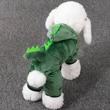 1pc Dinosaur Pattern Vest, Cute Dinosaur Design Warm Sweatshirt For Spring & Autumn, Rabbit Pet Accessories, DOG Pet Supplies, Cat - Multicolor - View 8