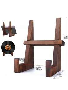 1PC Wooden Cookbook Holder Stand Adjustable Foldable Page Holder Recipe Book Stand Kitchen Countertop Shelf Organizer Rustic Brown Home Decor Kitchen Accessories Cook Apron Baking - brown - View 2