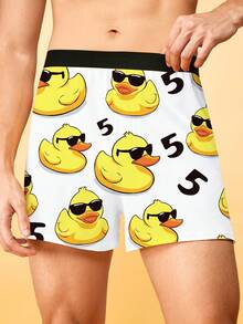 Notgurli Men's Fashion Loose Fit Boxer Briefs, 1pc/Pack Pastel Yellow Summer - Multicolor - View 5