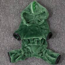 1pc Dinosaur Pattern Vest, Cute Dinosaur Design Warm Sweatshirt For Spring & Autumn, Rabbit Pet Accessories, DOG Pet Supplies, Cat - Multicolor - View 4