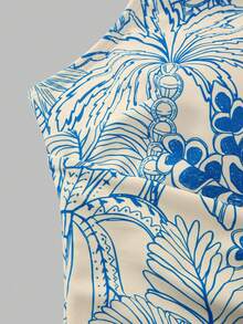 Swim Oasis 26SS 春夏印花單肩鏤空繫帶精緻優雅連身泳衣附裙 - 彩色 - 查看 8