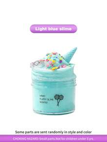 POKOJA LAND Slime Set Of Ice Cream Cotton Mud, Children's Decompression Drawing Colored Mud, Creative DIY Simulation Ice Cream Cloud Mud, Super Fluffy Decompression Crystal Mud, Boys And Girls Educational Handmade Toys. - Multicolor - View 9