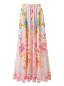 Swim Oasis New Arrival Spring/Summer Bohemian Style Printed One-Piece Swimsuit With Mesh For Women - Beige - View 5