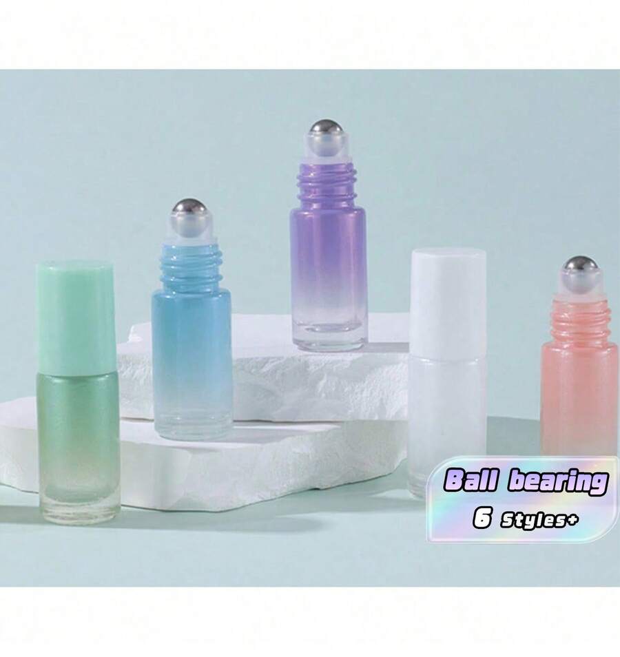 精油滚珠瓶，便携式可填充香水样品瓶，渐变粉色 - 粉色 - 查看 1