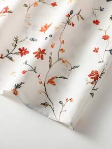 SHEIN LUNE 女款度假休閒花卉印花襯衫 - 白色 - 查看 6