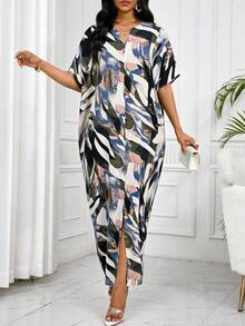SHEIN Lady Sea Summer Outfit For Women Women Vacation Outfits Vacation Dress Summer Dresses  Blue Dress Vacation Dresses Summer Holiday Outfits  Casual Dresses - Multicolor - View 3