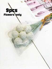 9 /1 pieza Ramo de Crisantemo Artificial Bola Dorada Amarillo Naranja Rosa Blanco Verde Opcional para Decoración de Mesa Mesa de Café Decoración de Flores Falsas para Boda Regalo del Día de la Madre Decoración Exterior Arreglo Floral del Hogar - Multicolor - Ver 7