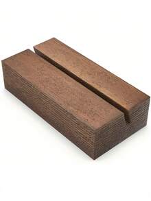 5PCS Pine Wood Business Card Holder Coffee Brown Minimalist Design Desktop Menu Photo Postcard Display Stand Rustic Office Desk Table Decor Restaurant Home Organizer Business Card Holder - Sets - View 13