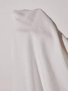 Veilorie Robe arabe élégante pour femmes avec manches lanterne en dentelle contrastée pour les vacances - Blanc - Voir 9
