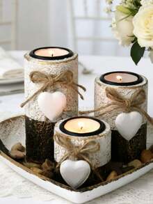 SHEIN Basic living 3 Bộ Chân Nến Tealight Bằng Gỗ, Trang Trí Bàn Tiệc Tại Nhà Cho Đám Cưới, Sinh Nhật, Lễ Tình Nhân & Giáng Sinh, Trang Trí Mùa Thu, Đồ Trang Trí Giáng Sinh. Ba lô cho Bé Trai, Halloween, Ba lô Đi Học. Ba lô Trong Suốt, Đi Học, Trang Phục Halloween. - Nhiều màu - Xem 17