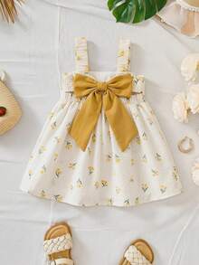 LMoss Kids LMoss  Baby Girls Dresses Holiday Vacation Pastel Yellow Cute - Multicolor - View 4