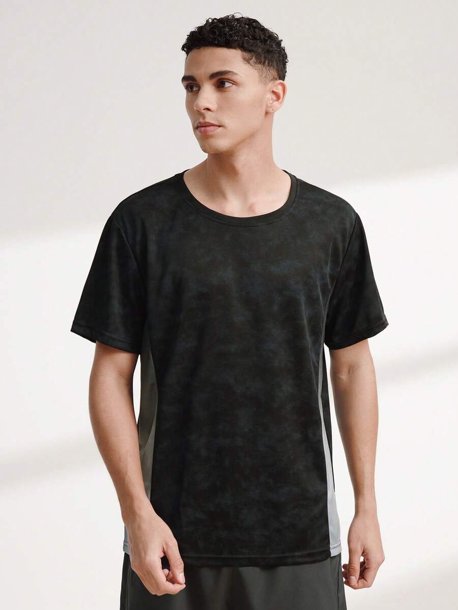 Driftmere Camiseta Esportiva Casual Masculina, Design de Gola Redonda, Adequada para Uso Casual Diário de Verão, Esportes ao Ar Livre, Exercícios de Fitness - Cinza - Visão 1