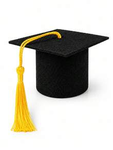 1/6/12 Pieces Multicolor Mini Tasseled Graduation Cap Bottle Toppers, Felt Beer Bottle Ornaments, Decorative Doll Hats, Graduation Halloween Christmas New Year Party Supplies, Home Room Decor, Festival Gifts & Photo Props - B - View 14