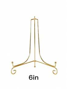 Foldable Iron Art Triangle Stand, European Style Simple Metal Display Stand For Tea Cake Photo Frame Plate Gifts Birthday Graduation - Gold - View 10