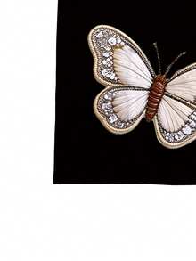 EMERY ROSE Floral Butterfly Pearl Pattern Print Short Sleeve Fashion Plus Size T-Shirt - Multicolor - View 3