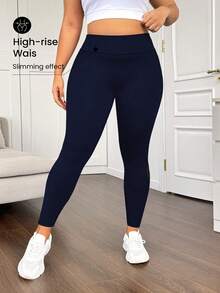 Rhythm Era Quần legging cạp cao phối lưới, kiểm soát bụng, nâng mông, có túi lưới hai bên - Màu xanh hải quân - Xem 4