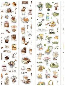 Twilight Die Cut Special Oil Washi Tape Mini Light Life Series Cute Daily Home Hand Drawn Decorative Tapes For Journaling Scrapbooking DIY Crafts - Multicolor - View 9