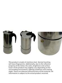 12 Cup Stainless Steel Espresso Coffee Maker, 600ml Moka Pot For Home, Kitchen, Camping - Silver - View 11