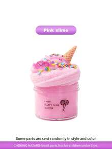POKOJA LAND Slime Set Of Ice Cream Cotton Mud, Children's Decompression Drawing Colored Mud, Creative DIY Simulation Ice Cream Cloud Mud, Super Fluffy Decompression Crystal Mud, Boys And Girls Educational Handmade Toys. - Multicolor - View 7